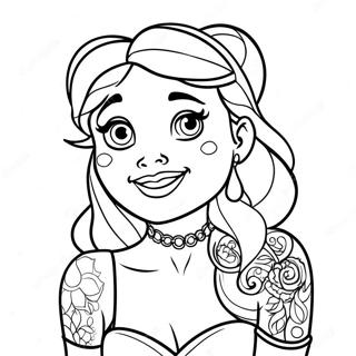 Pagina Para Colorir Da Princesa Disney Tatuada 25585-23360