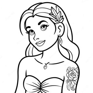 Pagina Para Colorir Da Princesa Disney Tatuada 25585-23545