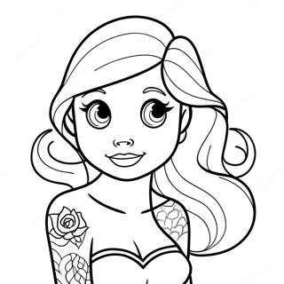 Pagina Para Colorir Da Ariel Tatuada E Estilosa 25586-23364