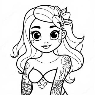 Pagina Para Colorir Da Ariel Tatuada E Estilosa 25586-23550