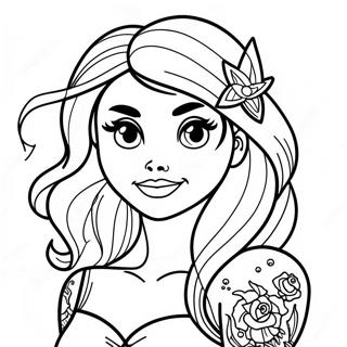 Pagina Para Colorir Da Ariel Tatuada E Estilosa 25586-23551