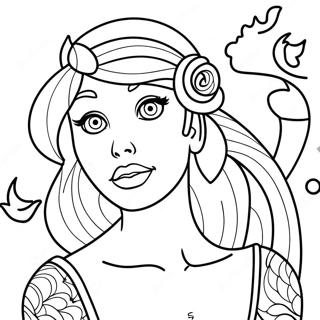 Pagina Para Colorir Da Ariel Tatuada E Estilosa 25586-23552