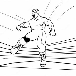 Pagina Para Colorir Do Lutador Da Wwe Pulando Sobre O Oponente 25636-23590