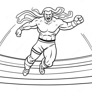 Pagina Para Colorir Do Lutador Da Wwe Pulando Sobre O Oponente 25636-23592