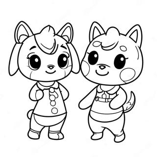 Pagina Para Colorir De Aldeoes Fofos De Animal Crossing 2563-2095