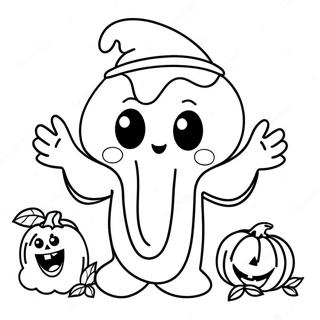 Pagina Para Colorir De Fantasma Adoravel De Halloween 25657-23597