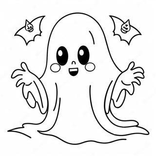 Pagina Para Colorir De Fantasma Adoravel De Halloween 25657-23600