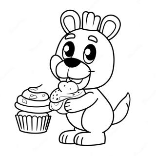 Pagina Para Colorir Da Chica Fnaf Com Cupcake 25667-23608