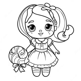 Pagina Para Colorir Da Boneca Candylicious Em Um Traje Doce 25687-23621