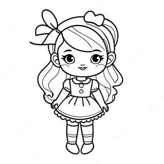 Pagina Para Colorir Da Boneca Candylicious Em Um Traje Doce 25687-23622