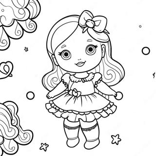 Pagina Para Colorir Da Boneca Candylicious Em Um Traje Doce 25687-23623