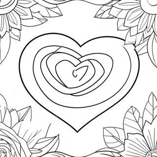 Pagina Para Colorir De Coracao De Rosa Do Amor 25776-23691