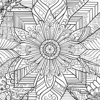 Pagina Para Colorir De Padrao Geometrico Intricado 2583-2110