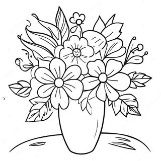 Pagina Para Colorir De Buque De Flores Coloridas 25947-23829