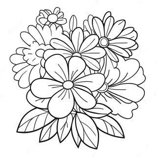 Pagina Para Colorir De Buque De Flores Coloridas 25947-23831