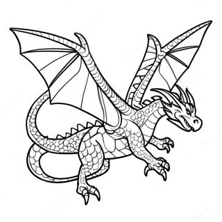 Pagina Para Colorir Do Dragao Da Quarta Asa Em Voo 26057-23919