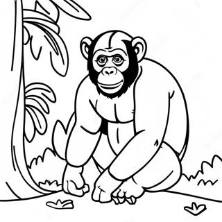 Chimpanzé Páginas Para Colorir