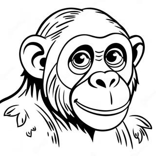 Pagina Para Colorir Do Chimpanze 26096-23946