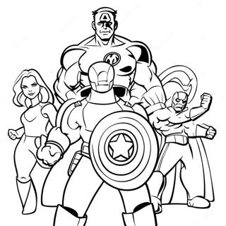 Pagina Para Colorir Da Equipe Colorida Dos Vingadores 26107-23958