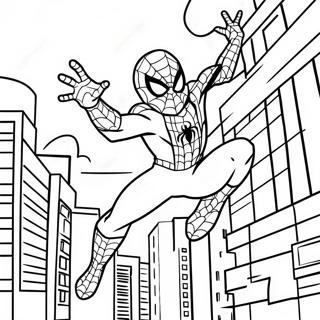 Pagina Para Colorir Do Homem Aranha Balancando Pela Cidade 26117-23967