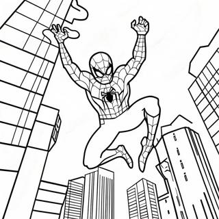 Pagina Para Colorir Do Homem Aranha Balancando Pela Cidade 26117-23968