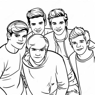 One Direction Páginas Para Colorir