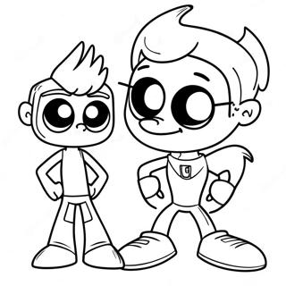 Pagina Para Colorir De Johnny Test Com Dukey 26302-24110