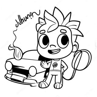 Pagina Para Colorir De Johnny Test Com Dukey 26302-24111