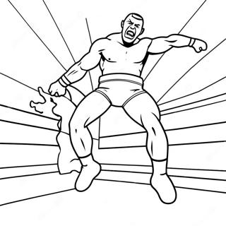 Pagina Para Colorir Do Lutador Da Wwe Pulando Em Cima Do Oponente 26342-24144