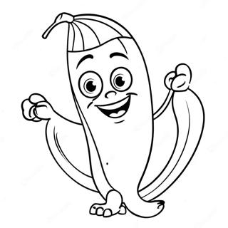 Personagem De Banana Engracado Pagina Para Colorir 26453-24221