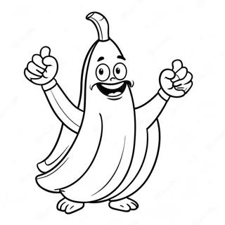 Personagem De Banana Engracado Pagina Para Colorir 26453-24222