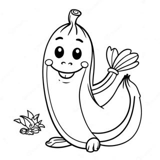 Personagem De Banana Engracado Pagina Para Colorir 26453-24223