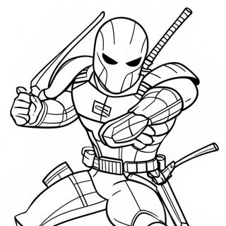 Pagina Para Colorir Deathstroke Em Acao 26633-24366