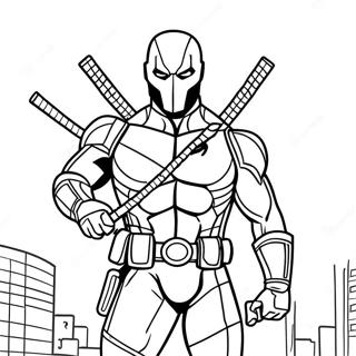 Pagina Para Colorir Deathstroke Em Acao 26633-24368