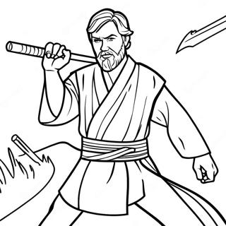 Pagina Para Colorir Do Obi Wan Kenobi Em Batalha 26653-24382