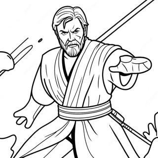 Pagina Para Colorir Do Obi Wan Kenobi Em Batalha 26653-24383