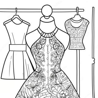 Pagina Para Colorir De Manequim De Moda Com Vestido 26693-24414