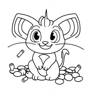 Pagina Para Colorir Do Meowth Fofo Com Moedas 26713-24431