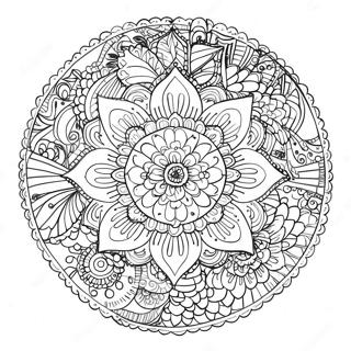 Pagina Para Colorir Mandala De Flor Intricada 26793-24493