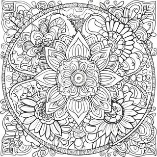 Pagina Para Colorir Mandala De Flor Intricada 26793-24495