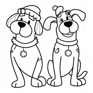 Pagina Para Colorir Shaggy E Scooby Em Fantasias De Natal 26833-24526