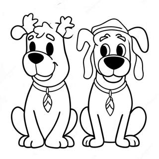 Pagina Para Colorir Shaggy E Scooby Em Fantasias De Natal 26833-24527