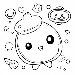 Pagina Para Colorir Dos Personagens Fofos De Tamagotchi 26883-24568