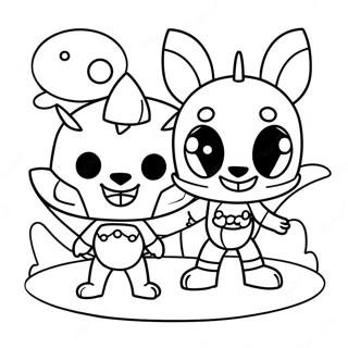 Pagina Para Colorir Dos Personagens Chibi Sol E Lua Fnaf 27013-24670