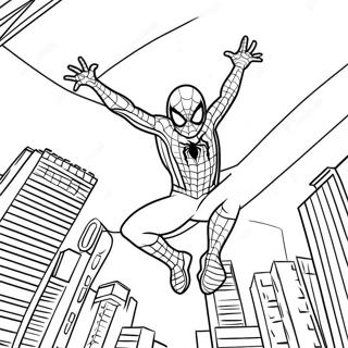 Pagina Para Colorir Homem Aranha Tom Holland Balancando 27063-24709