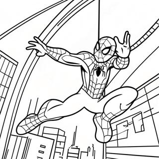 Pagina Para Colorir Homem Aranha Tom Holland Balancando 27063-24710