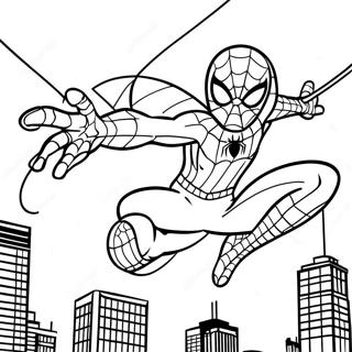 Pagina Para Colorir Homem Aranha Tom Holland Balancando 27063-24711