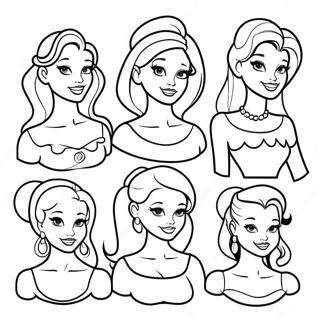 Pagina Para Colorir Princesas Da Disney Vintage Hipster 27143-24774