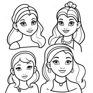 Pagina Para Colorir Princesas Da Disney Vintage Hipster 27143-24775