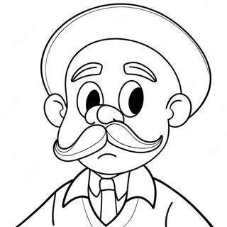 Pagina Para Colorir Vovo Engracado Com Bigode 27153-24782